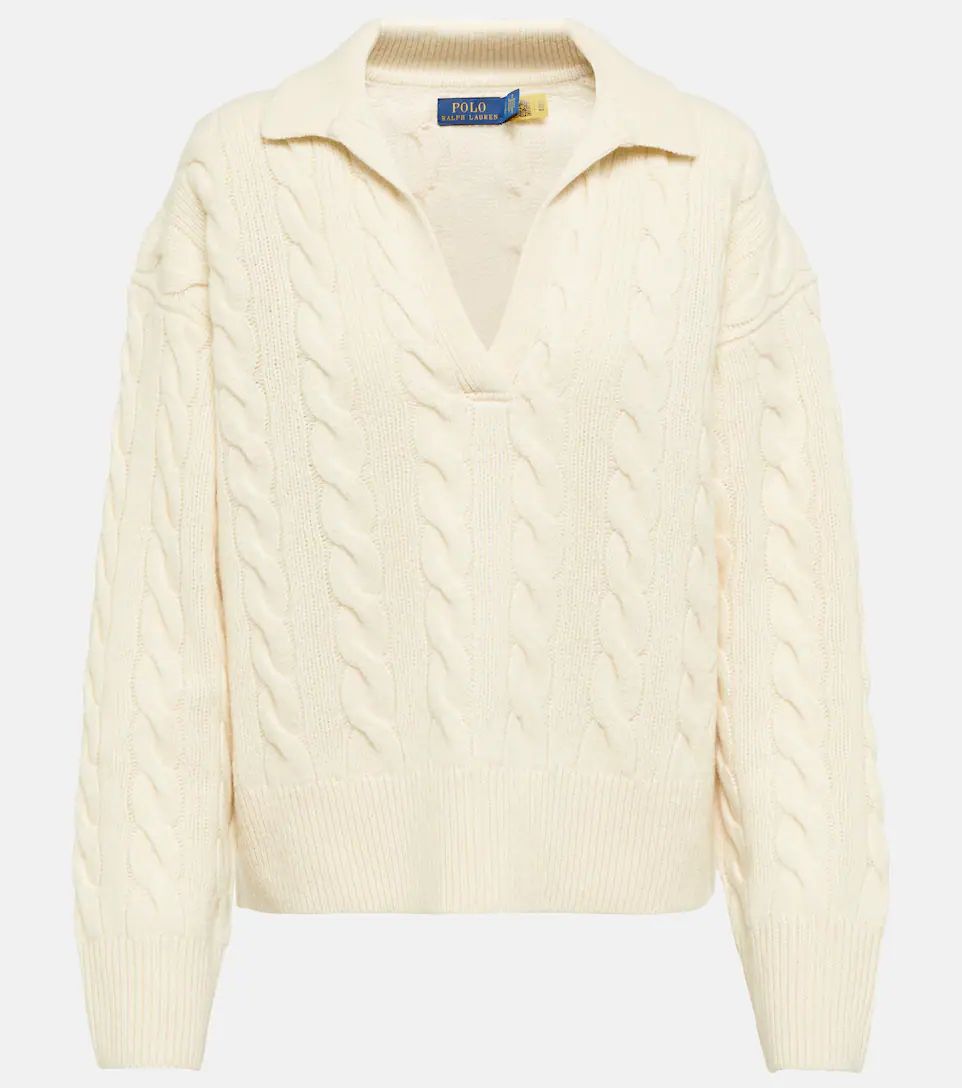 Cable-knit V-neck sweater | Mytheresa (US/CA)
