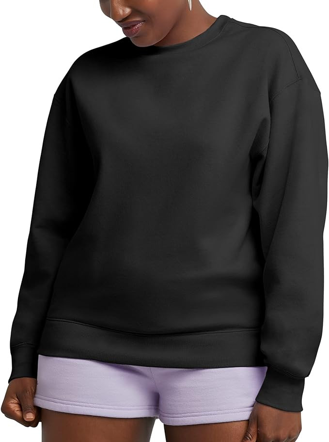 Hanes Women's Originals Plus Size Fleece Midweight Sweatshirt | Amazon (US)