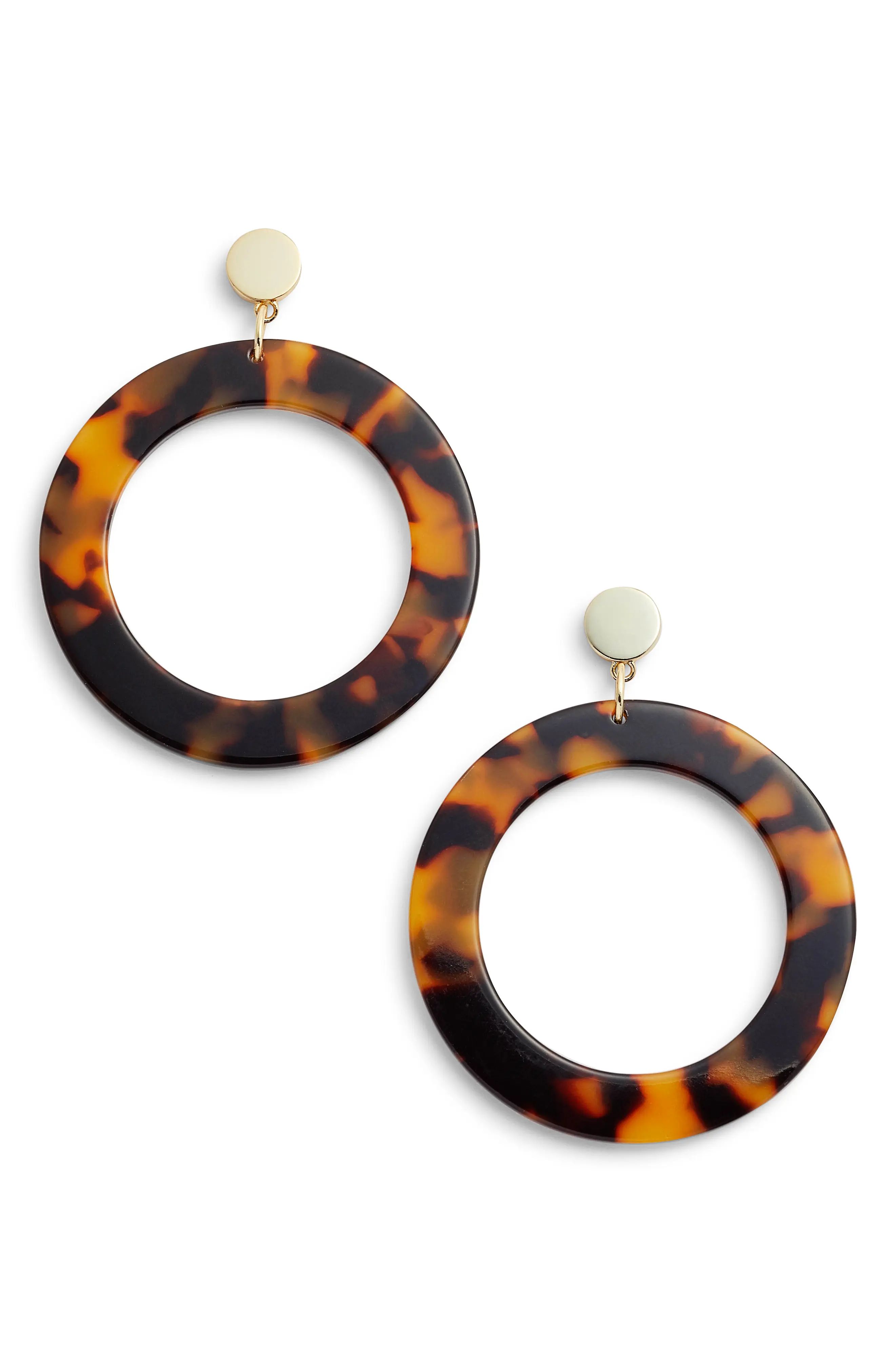 Halogen® Hoop Drop Earrings | Nordstrom