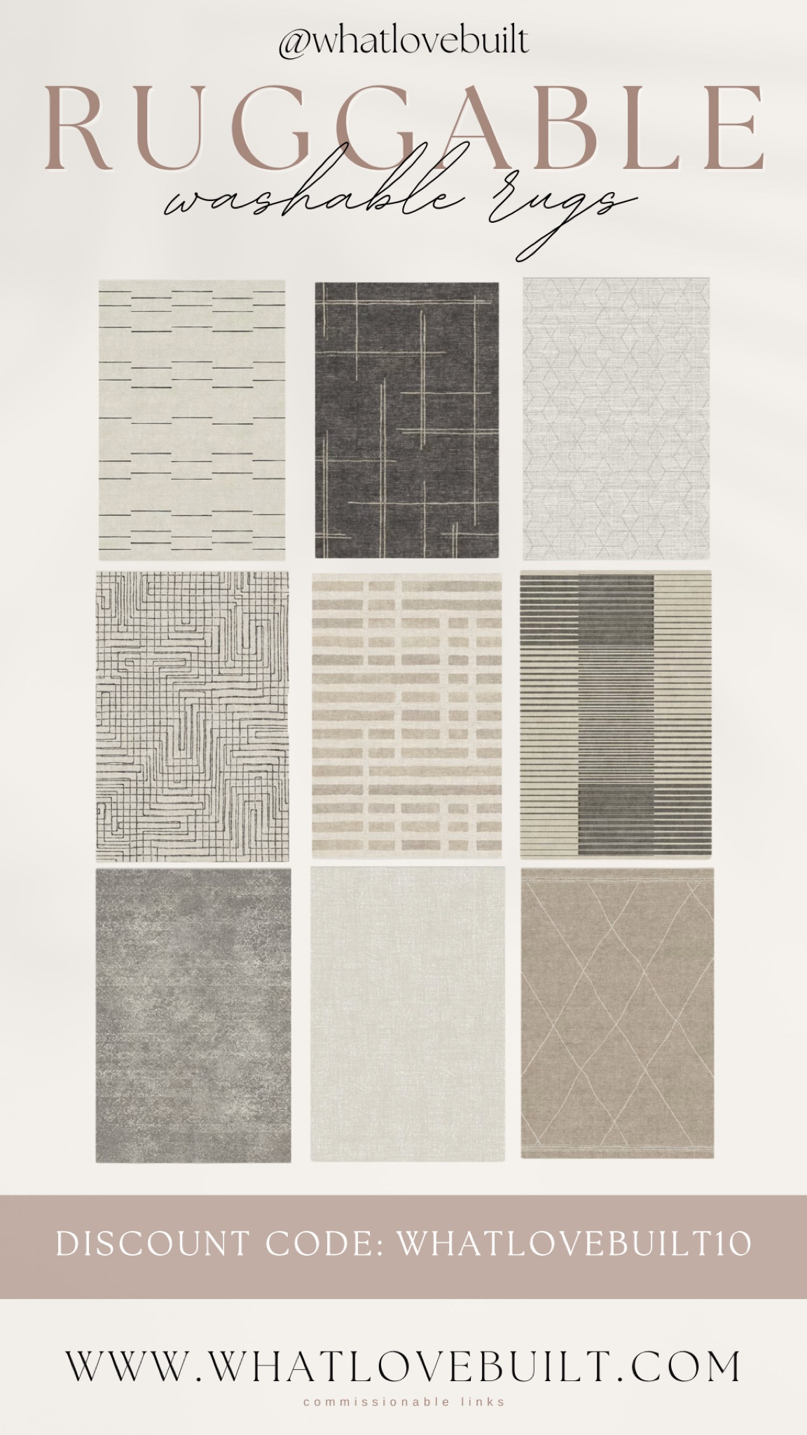 Ruggable Washable Rug Finds! 

Use Discount Code: WHATLOVEBUILT10

#rug #arearug #home #washablerug #rugs #livingroom #primaryroom #familyroom #kitchen #neutral #modernhome #homedecor #interiordesign #homefind #neutral #neutraldesign

#LTKsalealert #LTKunder100 #LTKhome