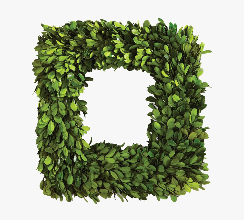 Preserved Boxwood Square Wreath | Pottery Barn (US)