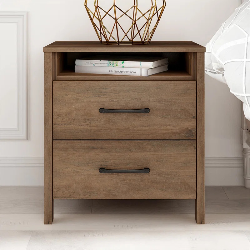 Chivonne 22.7" 2  Drawer Nightstand | Wayfair North America