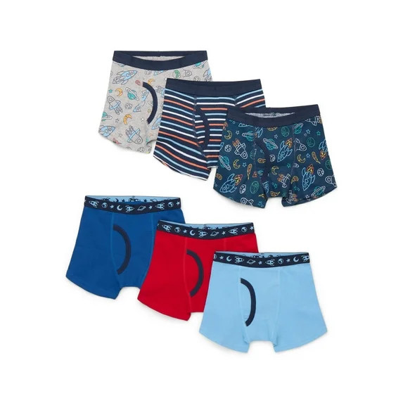 Wonder Nation Toddler Boys Cotton Boxer Brief Underwear, 6-Pack, Sizes 2T-5T | Walmart (US)