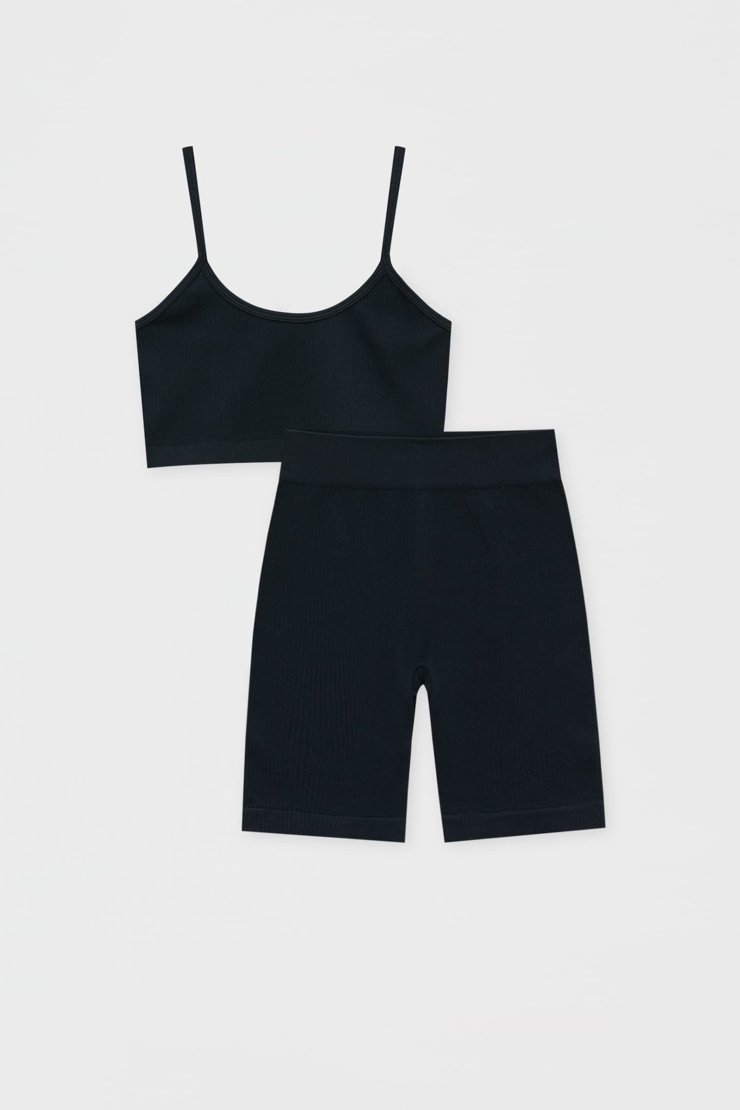 Ribbed top and cycling shorts pack | PULL and BEAR UK