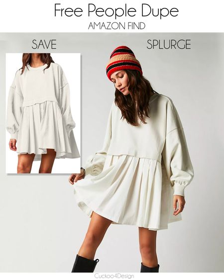 Cute Free People dupe | splurge or save | high low | look for less | FP dupe 

#LTKfindsunder50 #LTKstyletip #LTKsalealert