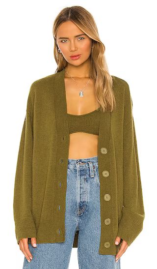 Trista Oversized Cardigan in Green | Revolve Clothing (Global)