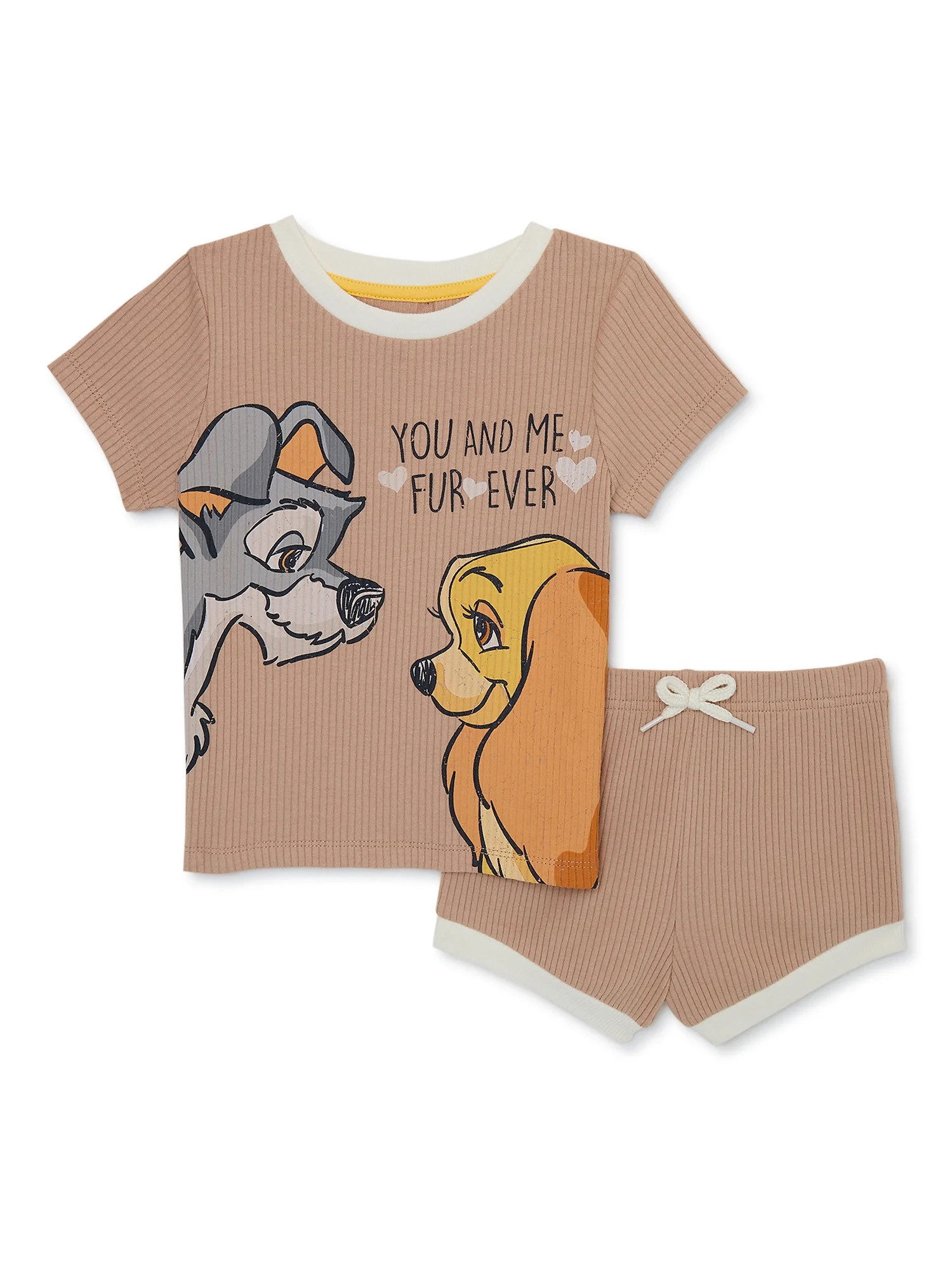 Disney Toddler Girl Character Top and Shorts Set, 2-Piece, Sizes 18 Months-2T | Walmart (US)