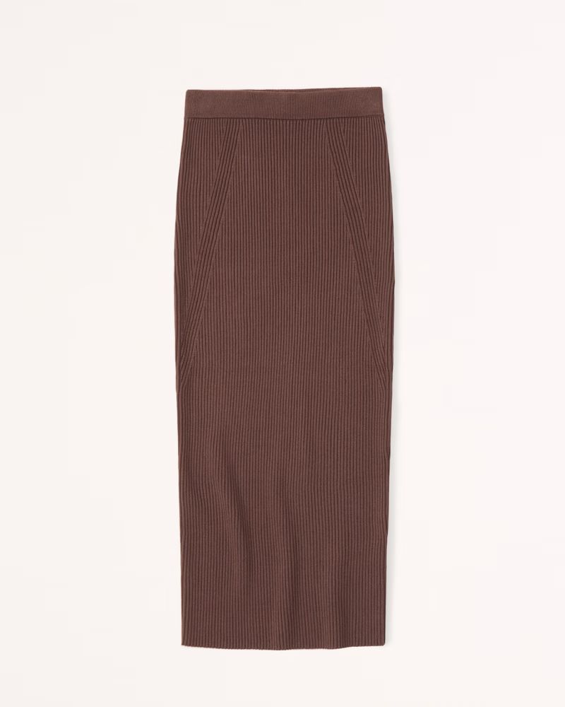 Elevated Ribbed Sweater Midi Skirt | Abercrombie & Fitch (US)