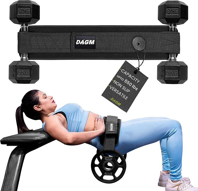 DAGM Hip Thrust Belt for Dumbbells heavy, Secure Glute Trainer with Non-Slip Extra Padding That P... | Amazon (US)