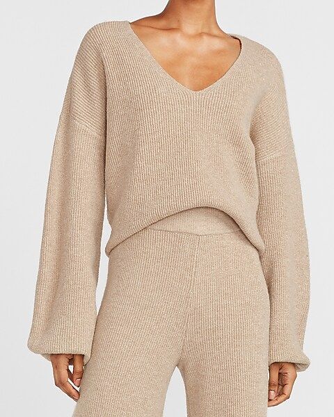 Cozy Ribbed Balloon Sleeve Sweater | Express