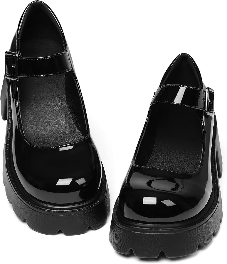 AOSPHIRAYLIAN Mary Janes Platform Mary Janes for Women Round Toe Dress Shoes for Women Ankle Stra... | Amazon (US)