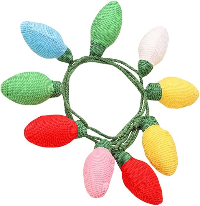 FOMIYES Christmas Felt Lightbulb Garlands Rainbow Wool Felt Ball Garlands Cute Vintage Ceiling Ma... | Amazon (US)