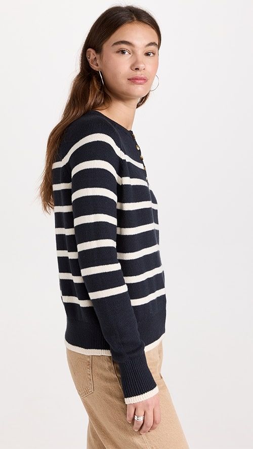 Faherty Cozy Cotton Henley Sweater | SHOPBOP | Shopbop