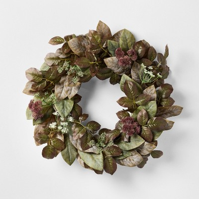 Fall Wreath Purple/Green - Threshold™ designed with Studio McGee | Target