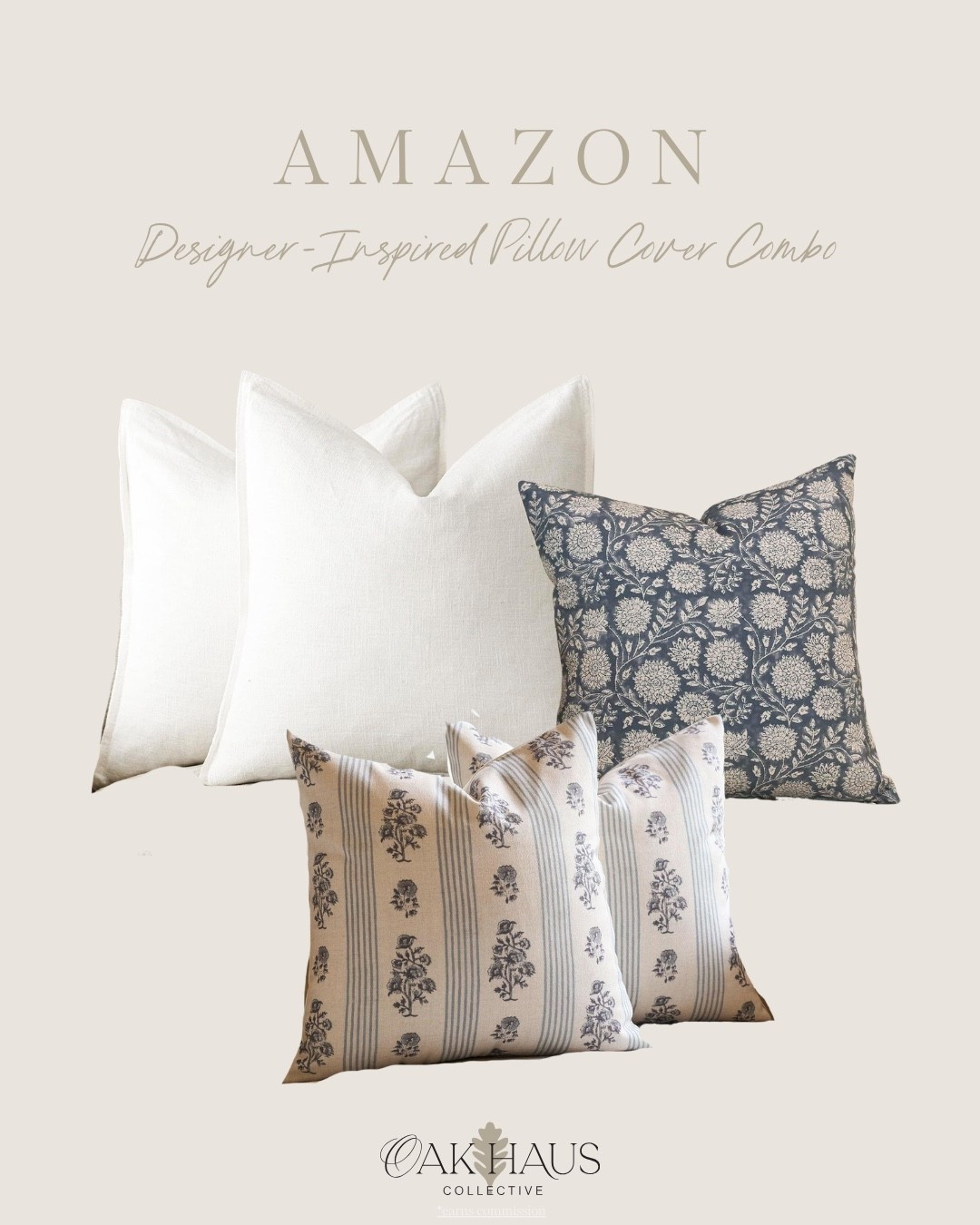 Designer-inspired pillow covers from Amazon, Pillow cover combo, Amazon pillow covers, blue covers, blue pillows

#LTKHome