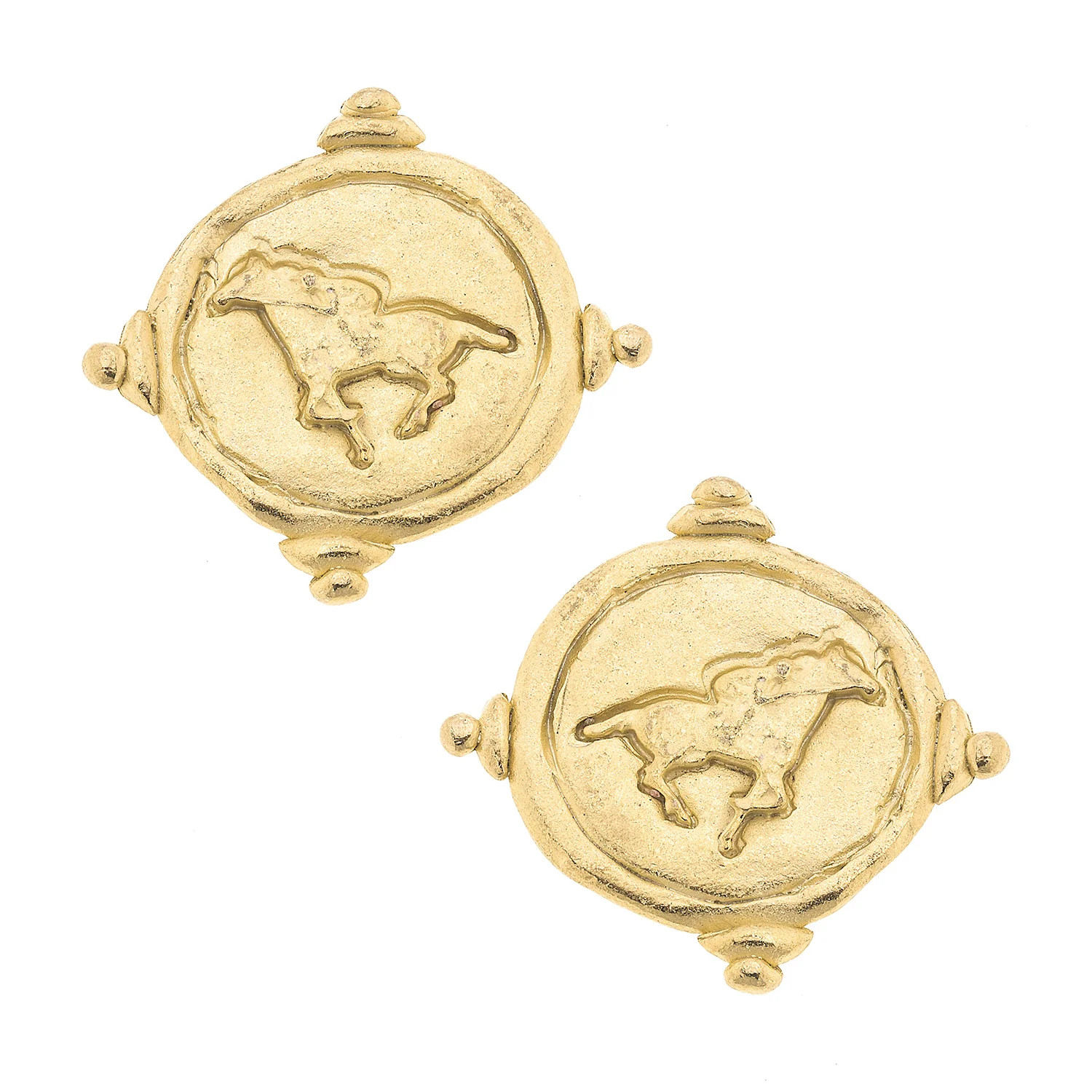 Mustang Intaglio Studs | Susan Shaw