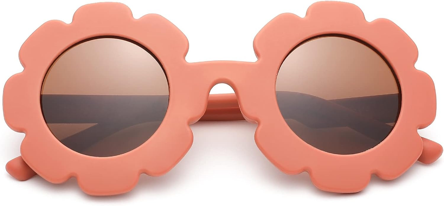 NULOOQ Cute Sun Flower Polarized Sunglasses for Kids Girls and Baby Toddler Infant Round Sunglass... | Amazon (US)