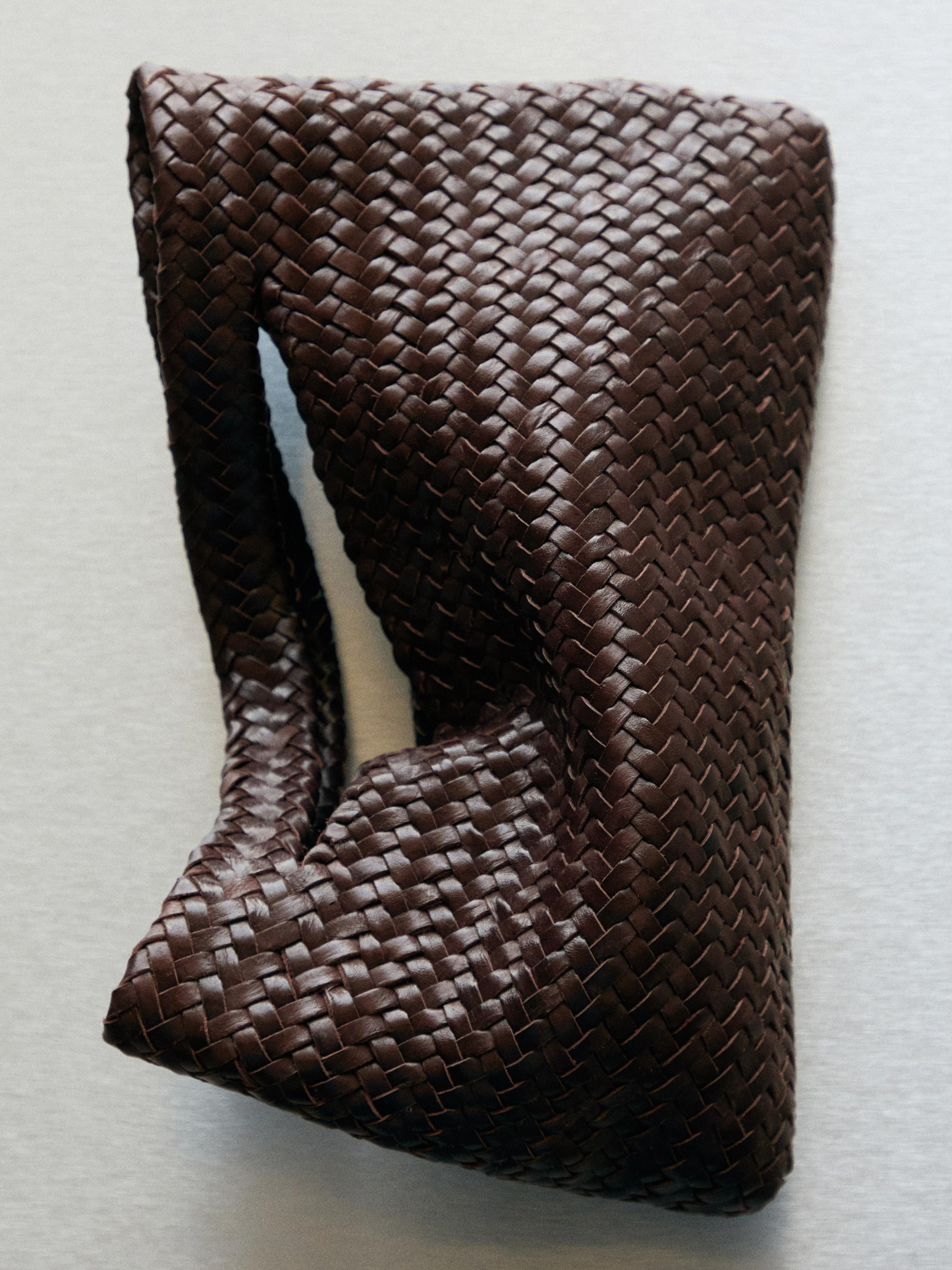 Woven nappa leather mini bag | Massimo Dutti UK