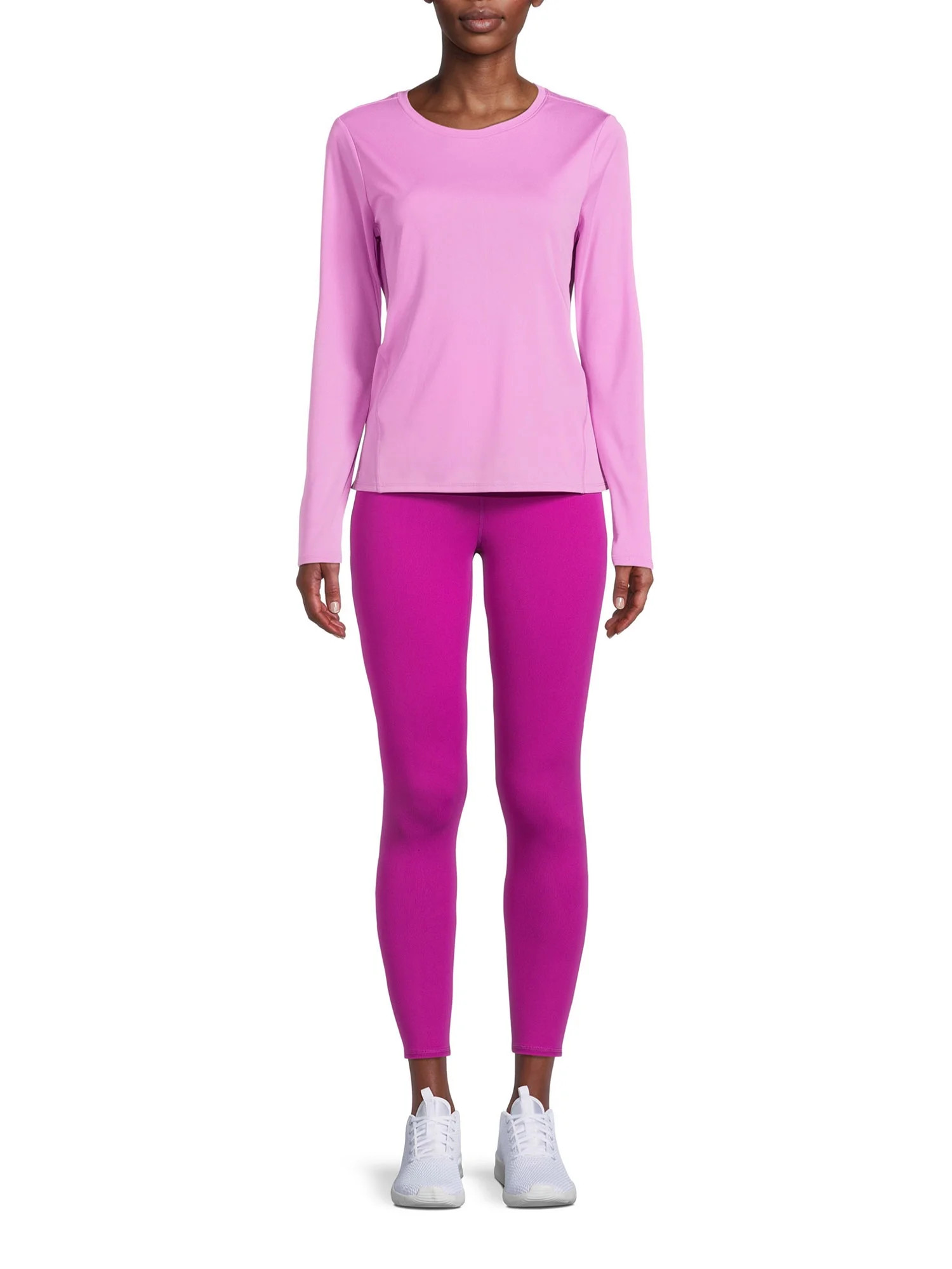 Athletic Works Women's Long Sleeve Tee and Leggings Set, 2-Piece | Walmart (US)