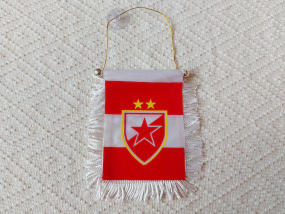 Serbian Club Flag Mini Red Star Soccer Football Flag Car Decoration Serbia | Etsy (US)