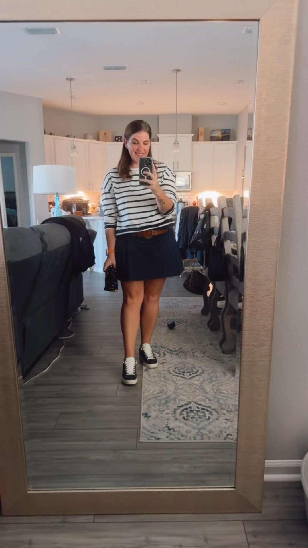 As much as I loved the initial look I put together for my birthday, the sweater was far too hot for October in FL! I switched it for this long sleeve tee from Banana Republic Factory! This was the final Birthday Look! 

#LTKVideo #LTKStyleTip #LTKMidsize