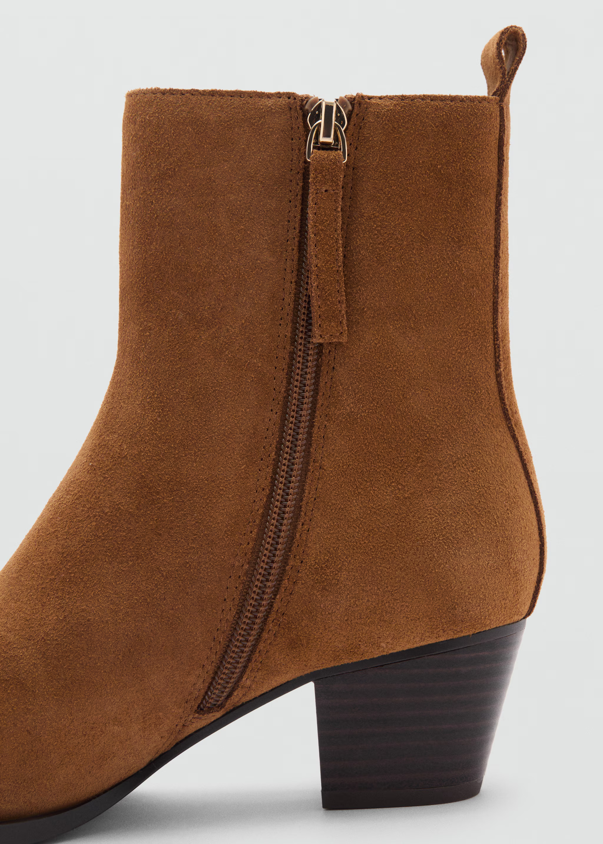 Heel suede ankle boot - Women | MANGO USA | Mango (US/MX/AU)