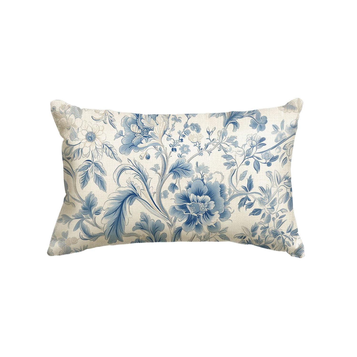 AVOIN colorlife Chinoiserie Flowers Trees Blue Throw Pillow Cover, 12 x 20 Inch Floral Spring Sum... | Amazon (US)
