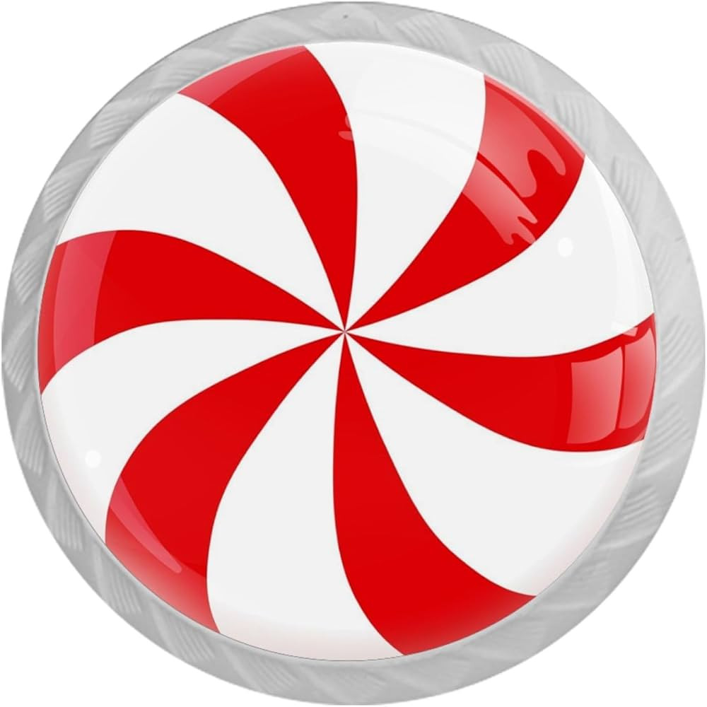 4 Pack Christmas Candy Cabinet Knobs Drawer Knobs Pulls Dresser Knob Handles Cabinet Hardware Gla... | Amazon (US)