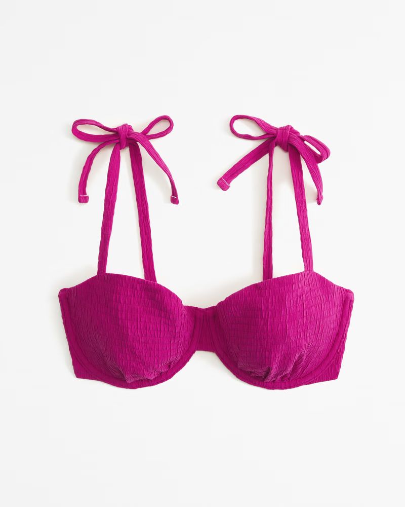 Curve Love Tie-Strap Underwire Bikini Top | Abercrombie & Fitch (US)