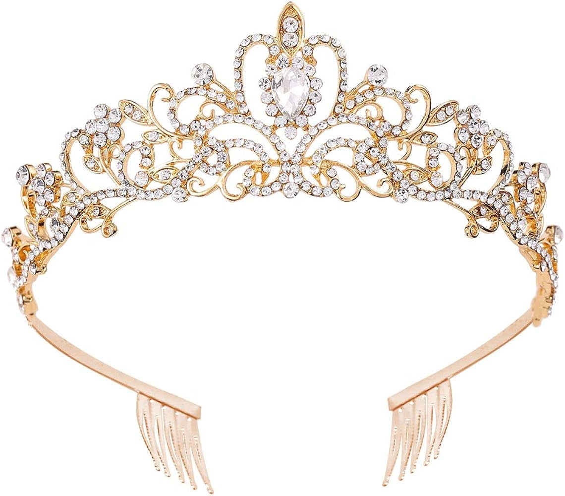 AOPRIE Silver Crystal Tiara Crowns For Women Girls Princess Elegant Crown with Combs Women's Head... | Amazon (US)