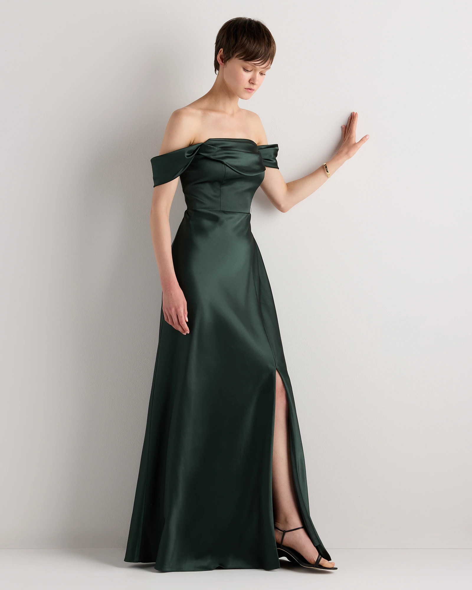 Aurora Stretch Satin Convertible Dress | Quince