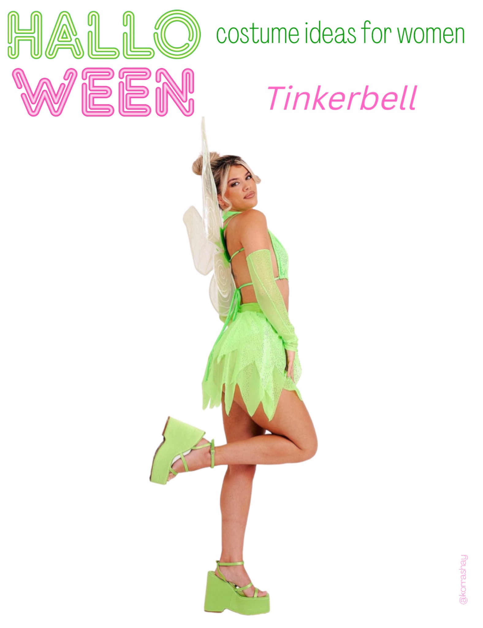 Halloween costume ideas for women: Tinkerbell!

🏷 Halloween ideas, women Halloween costumes, adult Halloween costumes, simple Halloween costumes, funny Halloween costumes