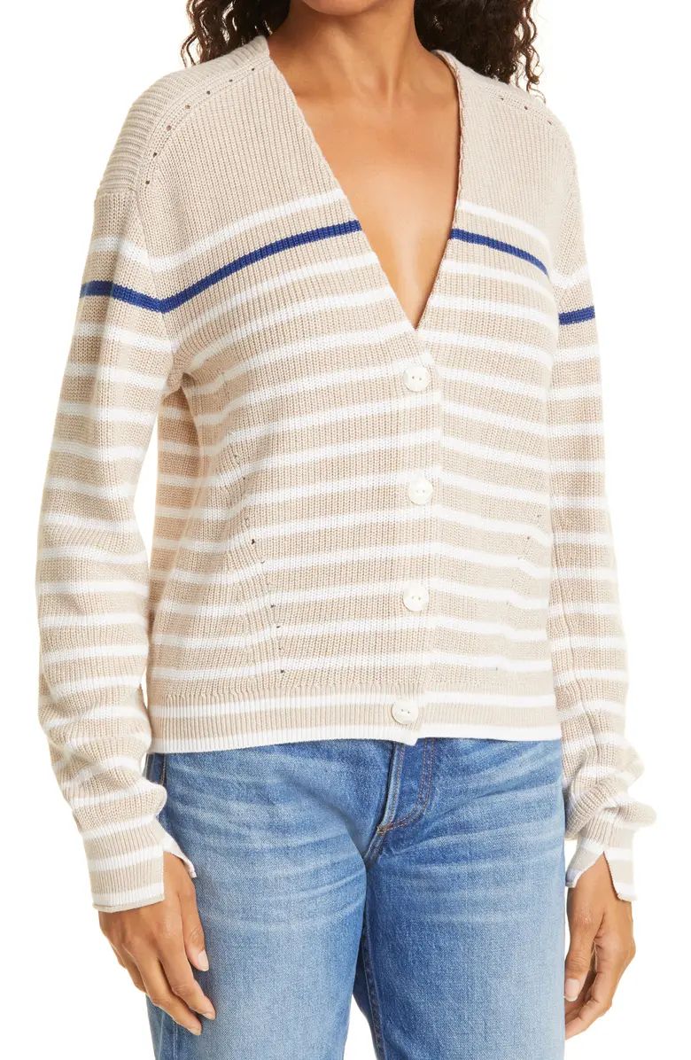 rag & bone Women's Ann Stripe Cotton & Cashmere Cardigan | Nordstrom | Nordstrom