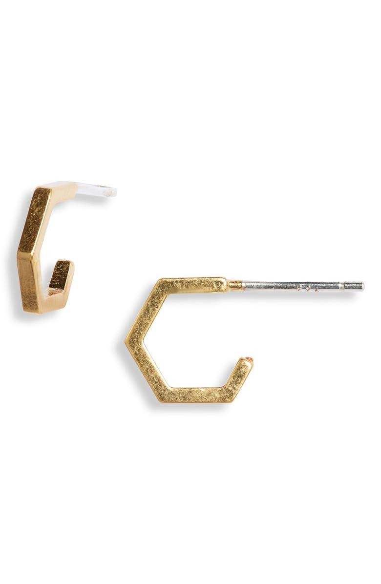 Hexagon Mini Hoop Earrings | Nordstrom