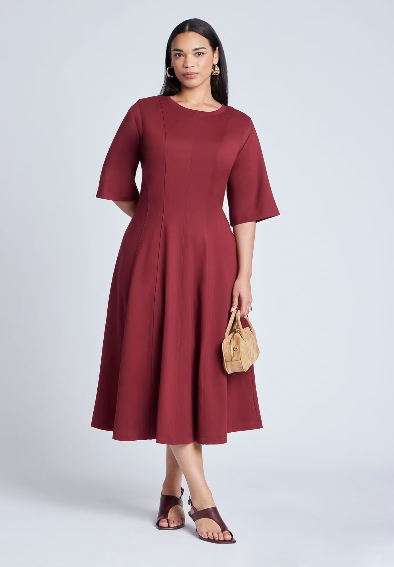 Seam Detail Ponte Work Dress | Eloquii