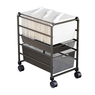 Elfa® Letter-Size File Cart Graphite | The Container Store