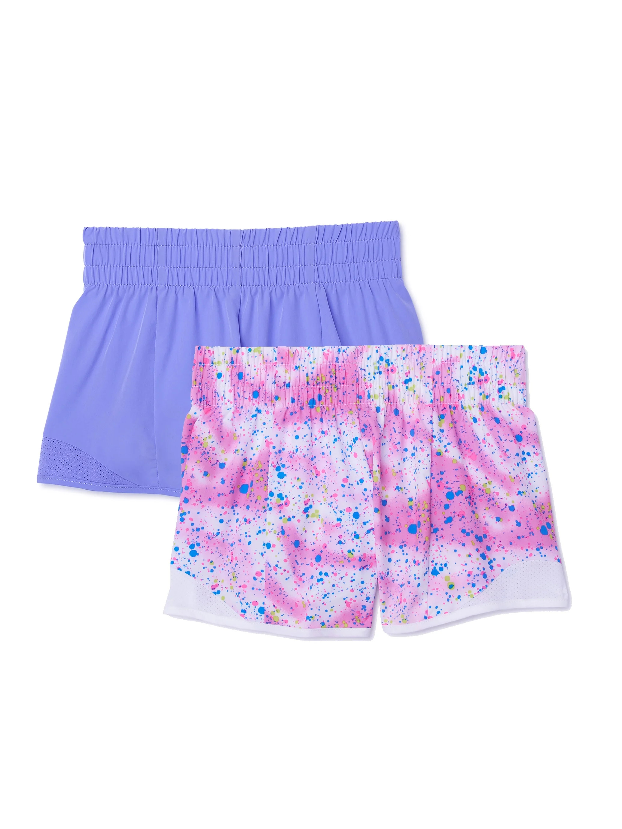 Athletic Works Girls Athletic Running Shorts, 2-Pack, Sizes 4-18 & Plus | Walmart (US)