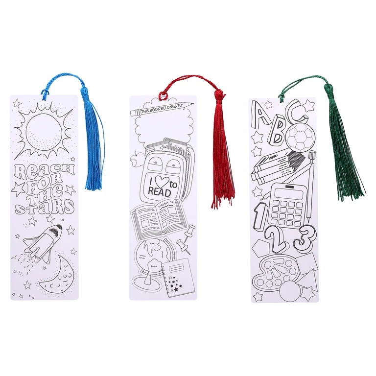 Pen+Gear Classroom Set Color-Your-Own Bookmarks, 30 Count | Walmart (US)