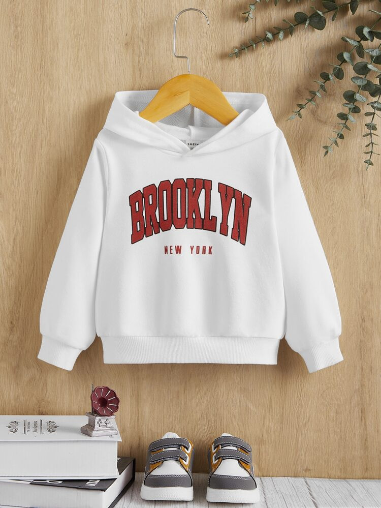 SHEIN Baby Letter Graphic Hoodie | SHEIN