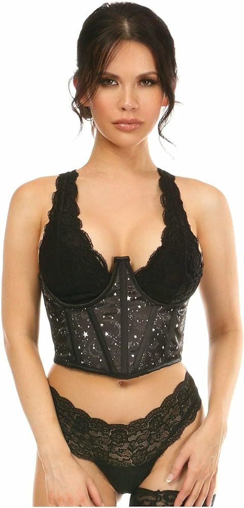 Daisy corsets womens Lavish Celestial Satin Open Cup Waist Cincher | Amazon (US)