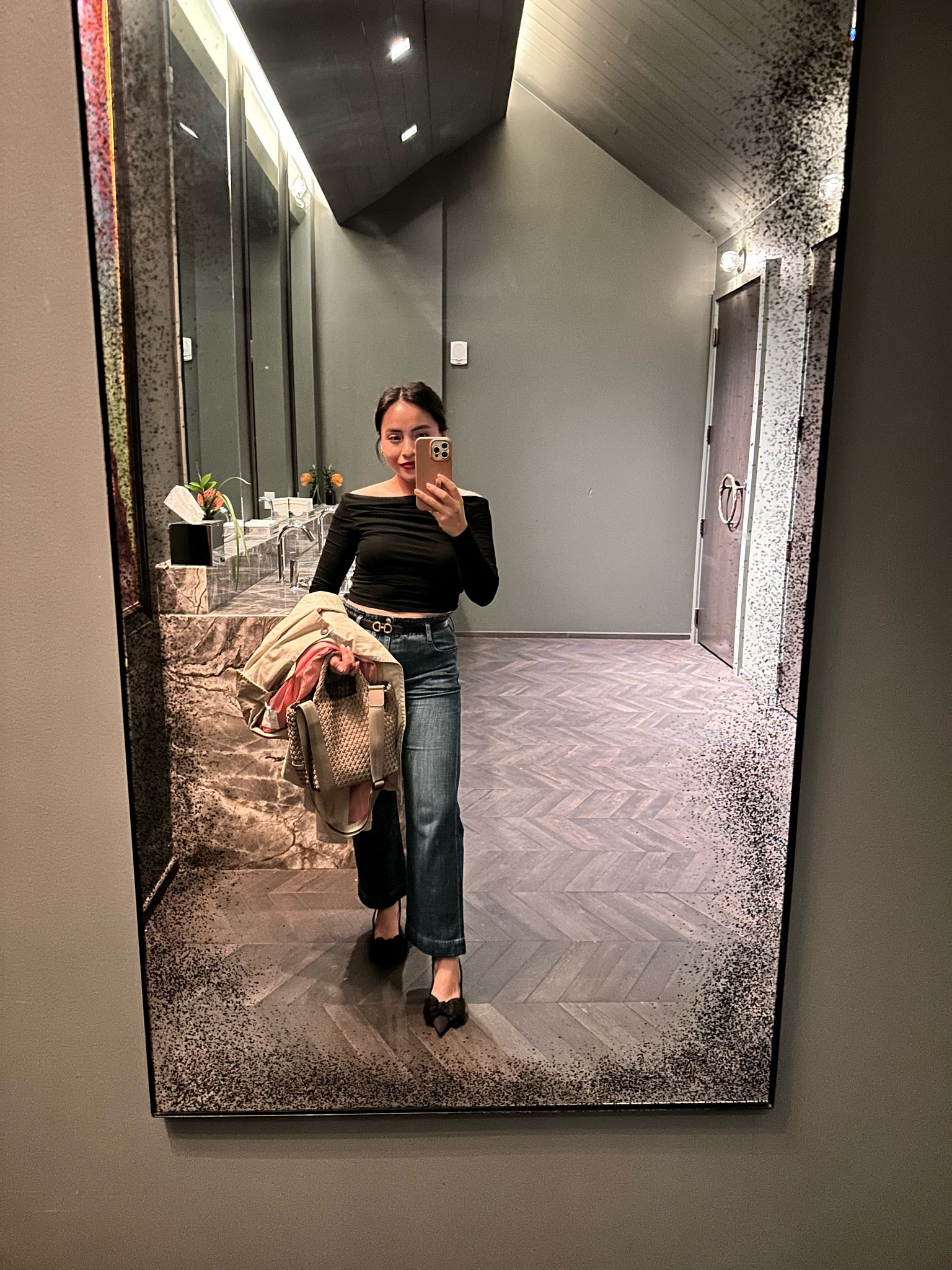 Paper bag jeans under $50. You can sign up for emails for an extra 15% off which is what I did. 

Read size review.

Zara bow heels. Very comfortable. Kitten heel. 

Naghedi cashmere small bag. Super versatile. I usually use it with anything. Fits more than enough. 

I’m 5’0 at 120lbs-124lbs.

Thank you for being here 😘

#LTKFindsUnder50 #LTKFindsUnder100 #LTKStyleTip
