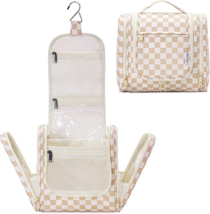 Narwey Hanging Toiletry Bag for Women Travel Makeup Bag Organizer Toiletries Bag for Cosmetics Es... | Amazon (US)
