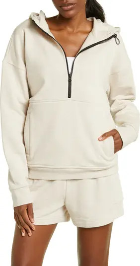 Zella Explore Half Zip Terry Hoodie | Nordstrom | Nordstrom