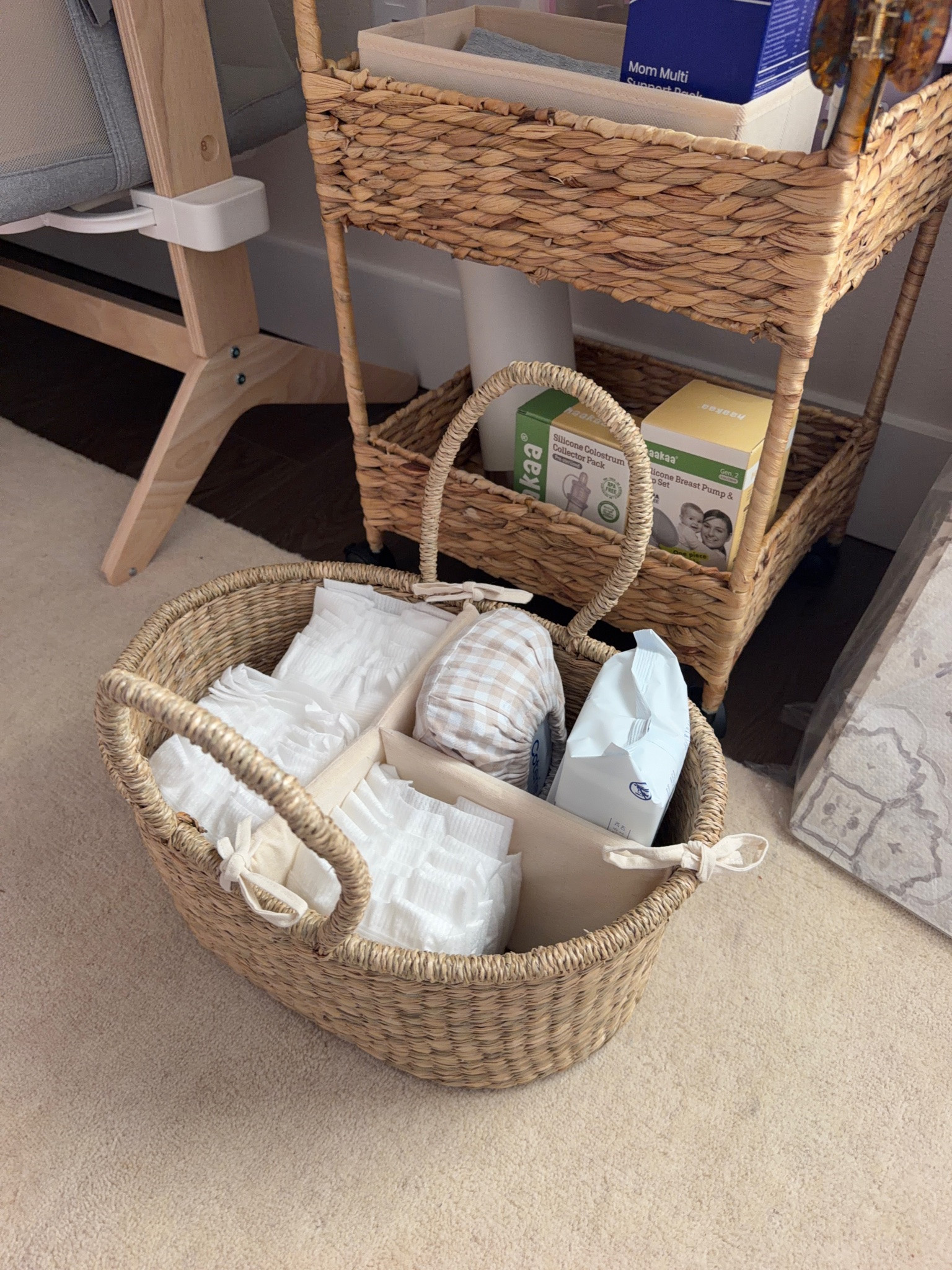 Nesting Details — a woven caddy basket for organizing more baby items!

#LTKBump #LTKBaby #LTKmomlife