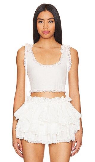 The Strawberry Milk Adore You Tank in White & Baby Pink | Revolve Clothing (Global)