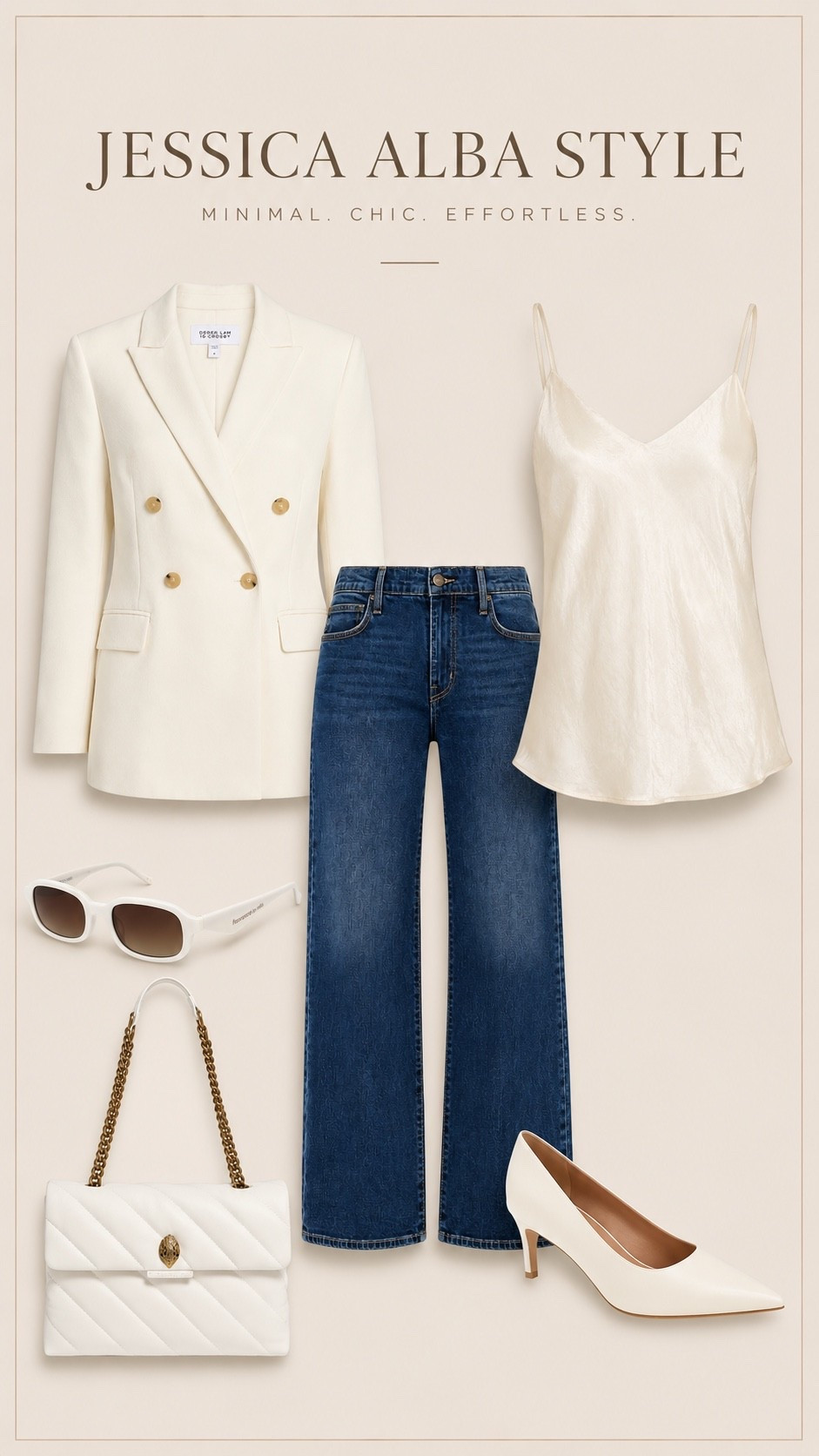 One of my most requested Jessica Alba outfits was the chic look she wore to her daughter’s graduation.

The combination of a crisp ivory blazer, silky camisole, relaxed straight leg jeans, and classic white pumps feels polished, timeless, and effortlessly expensive.

The best part? You can recreate the entire look at @NordstromRack without the designer price tag. These are the kind of elevated wardrobe staples you’ll wear for years, not just one season. #NordstromRackPartner #RackScore