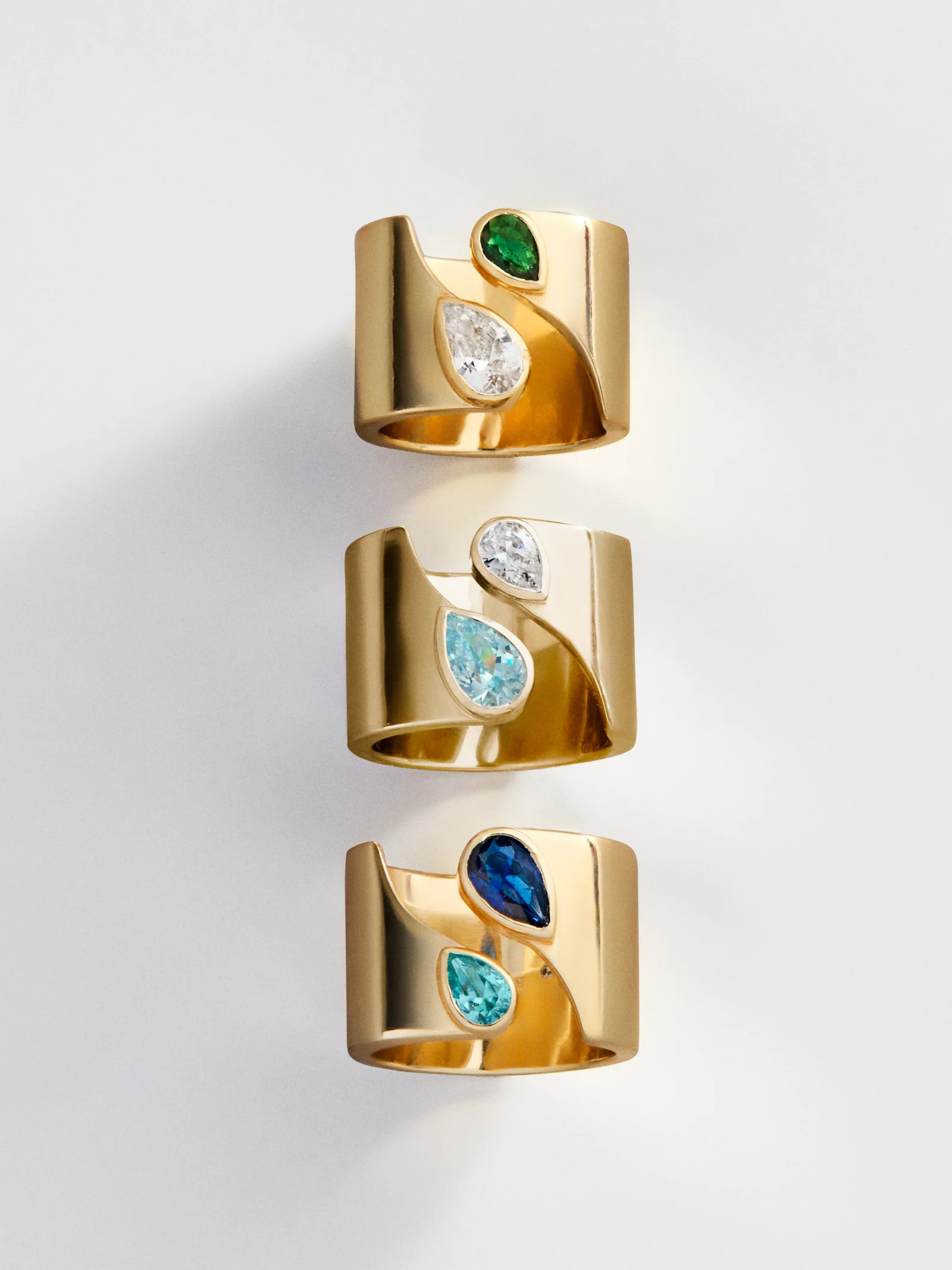 Open Band Custom Birthstone Ring  - Gold | BaubleBar