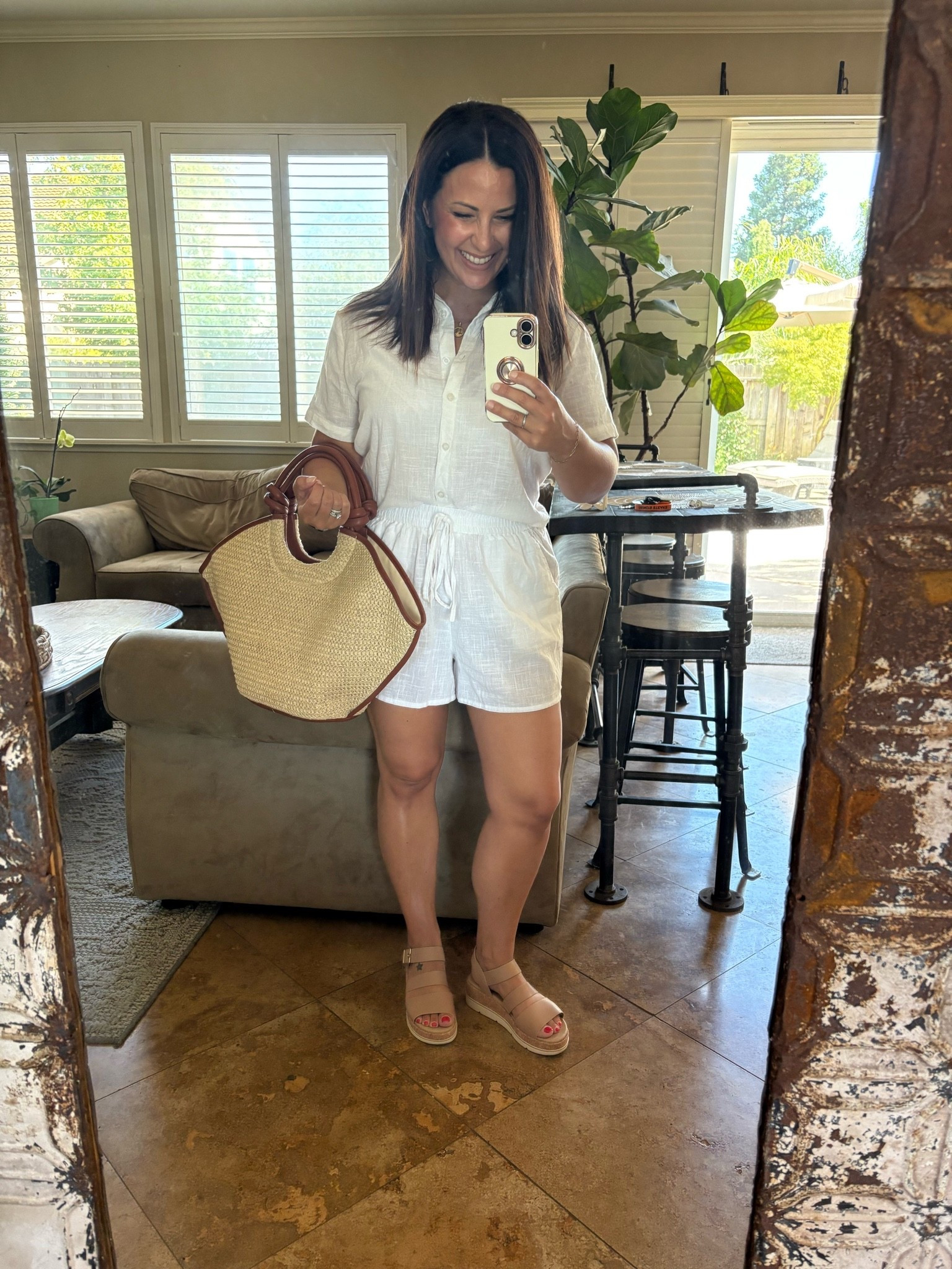 Cute, comfortable, and heatwave-approved. ☀️ This white linen set is one of those outfits you’ll wear on repeat all summer. Wearing a small.

Linen Set
Summer Outfit
Vacation Style

#LTKmomlife #LTKPetite #LTKOver40