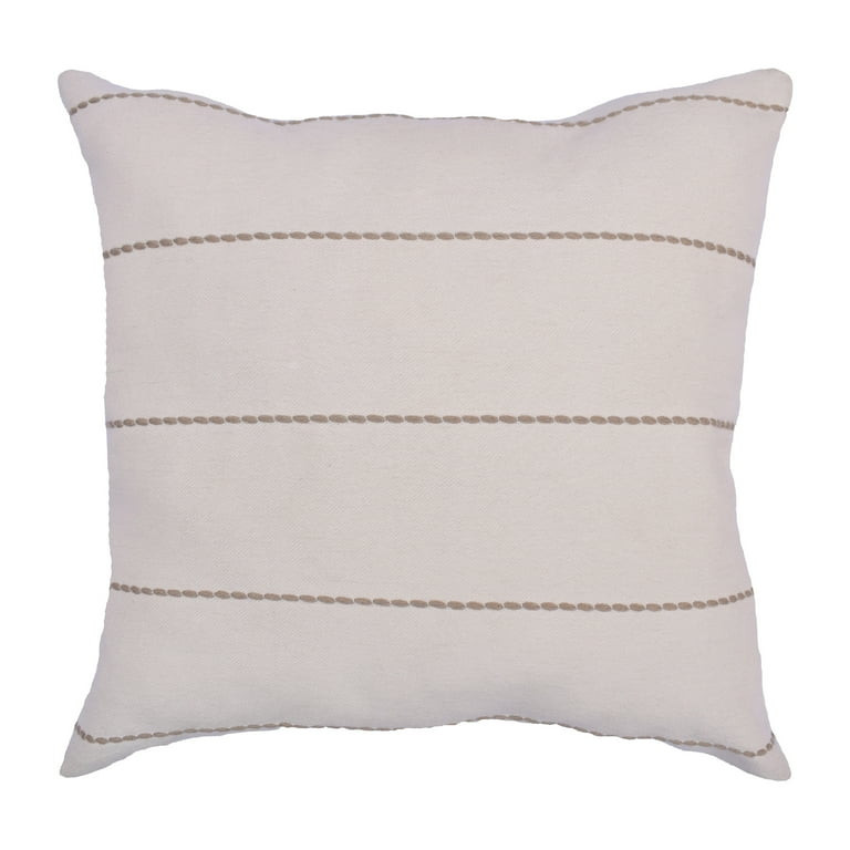Better Homes and Garden Tan Stitch Outdoor Pillow | Walmart (US)