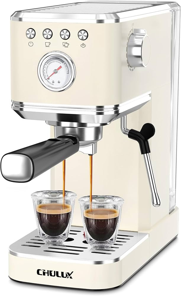 CHULUX Slim Espresso Machine with Milk Frother, 20 Bar Professional Italian Pump Espresso Coffee ... | Amazon (US)